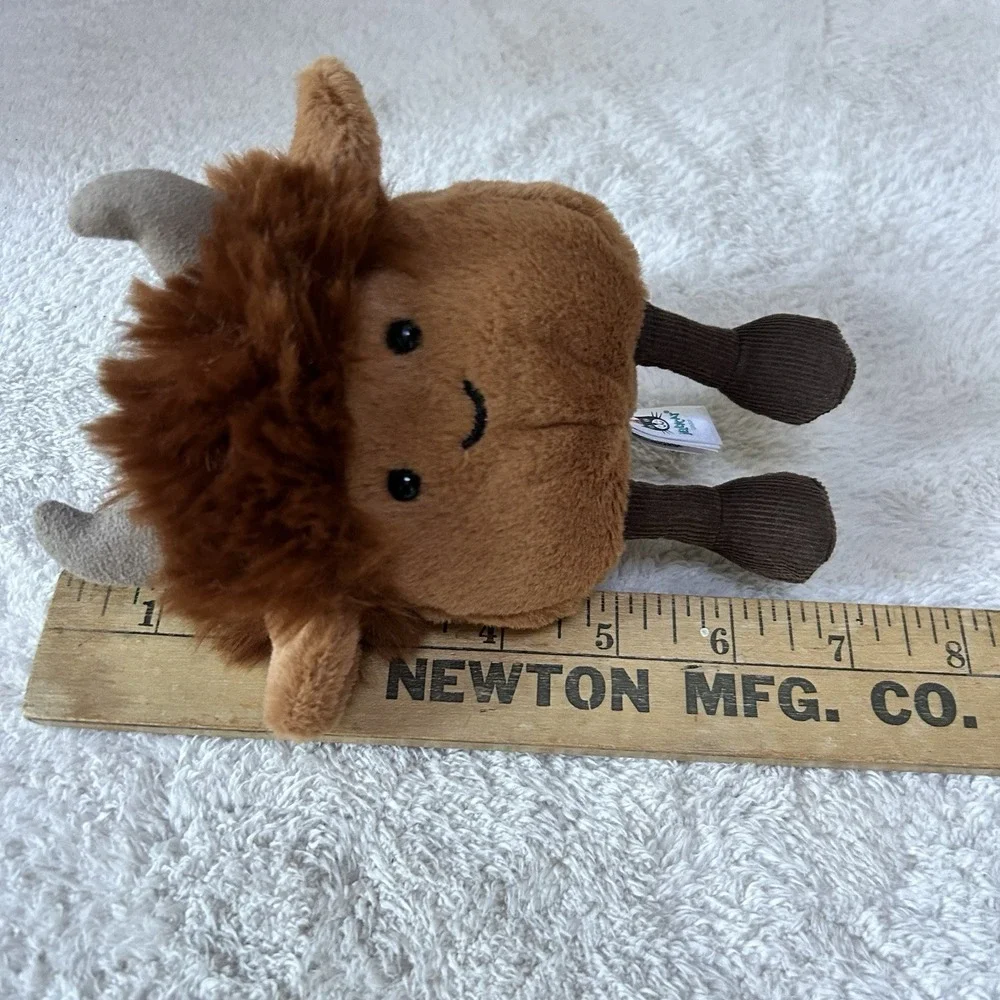 AUTHENTIC Jellycat AMUSEABEAN HIGHLAND COW-NWOT Retired HTF